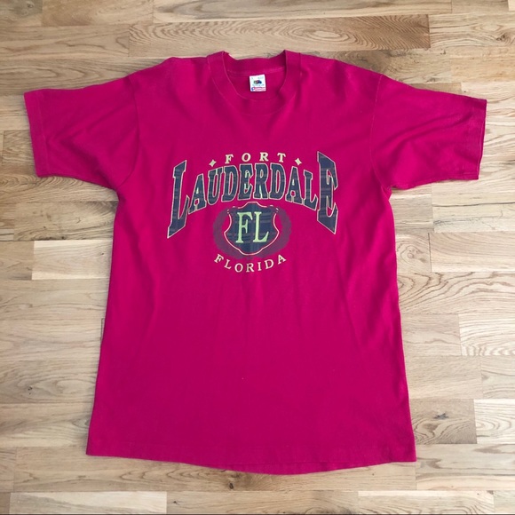 Vintage Other - Vintage 90’s Fort Lauderdale Florida Pink T-Shirt